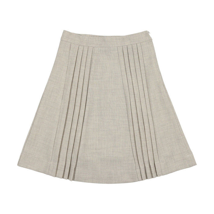 Dressy Pleated Wool Skirt