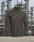 DRIFIRE Tecgen FR 5.5oz 8 CAL Grey Work Shirt TCG011502