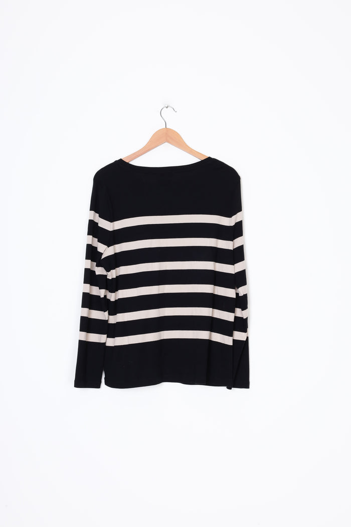 EllaJ Womens Black Top Size 16
