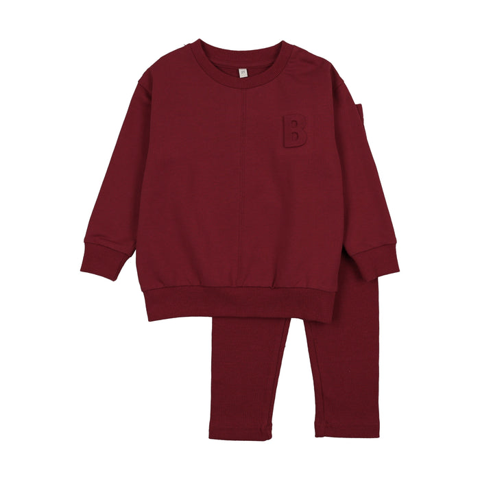 Embossed B Sweatset