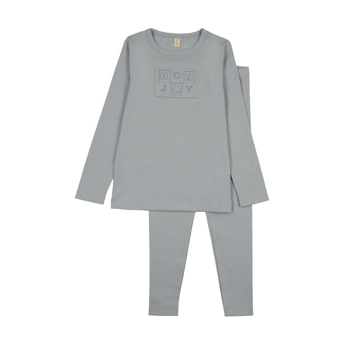 Embossed Bonjoy Long Sleeve Pajamas