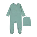 Embroidered B Footie Set