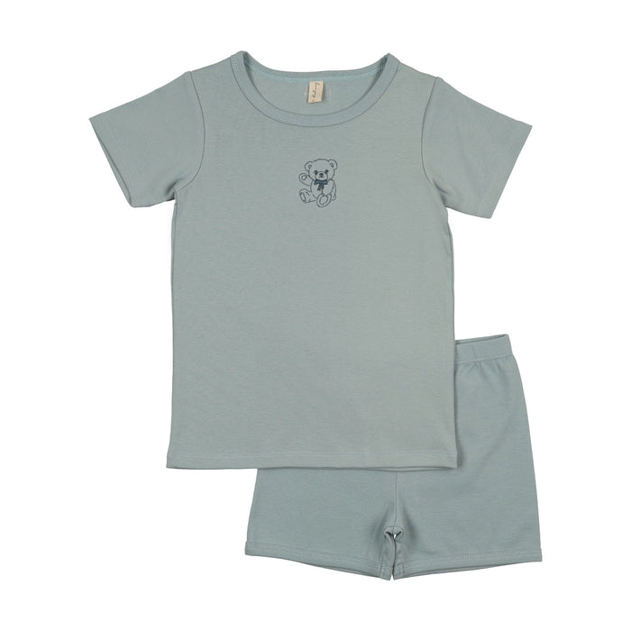 Embroidered Graphic Short Sleeve Lounge Set
