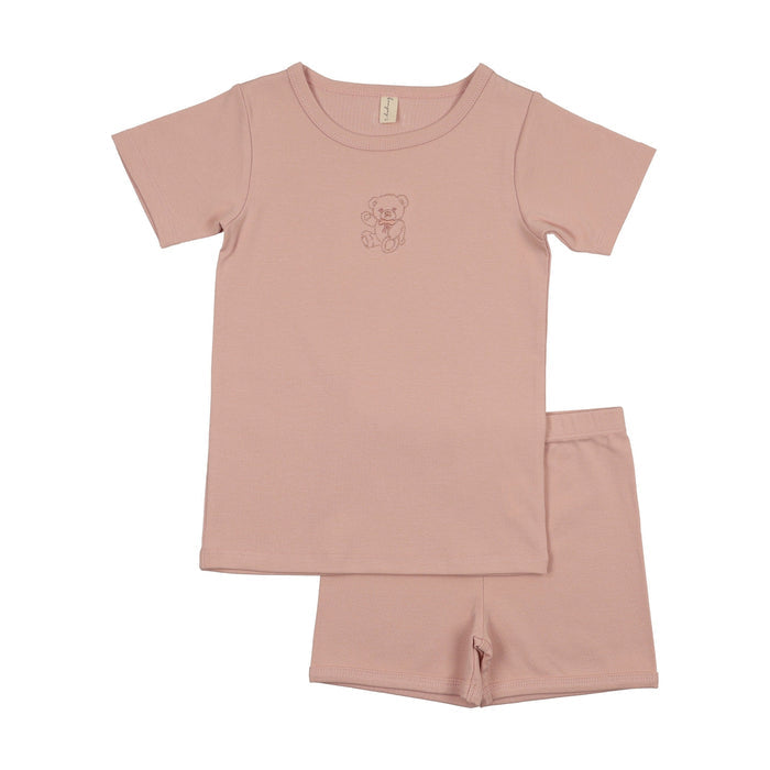 Embroidered Graphic Short Sleeve Lounge Set