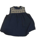 Embroidered Sleeveless Top