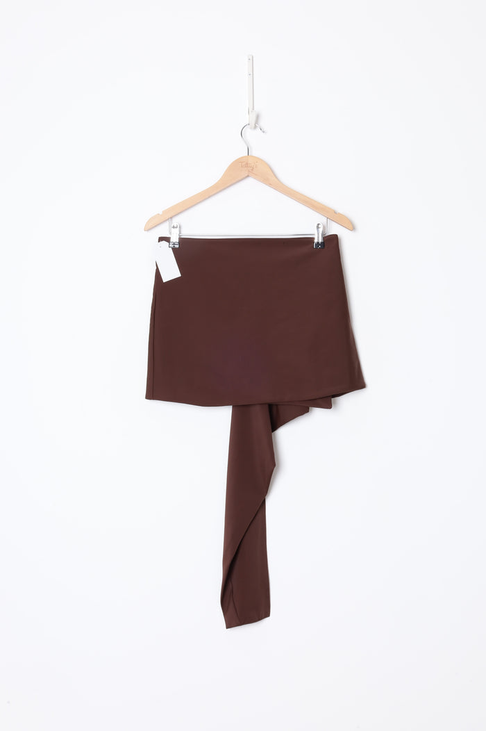 Emma Sofie Womens Brown Mini Skirt Size S