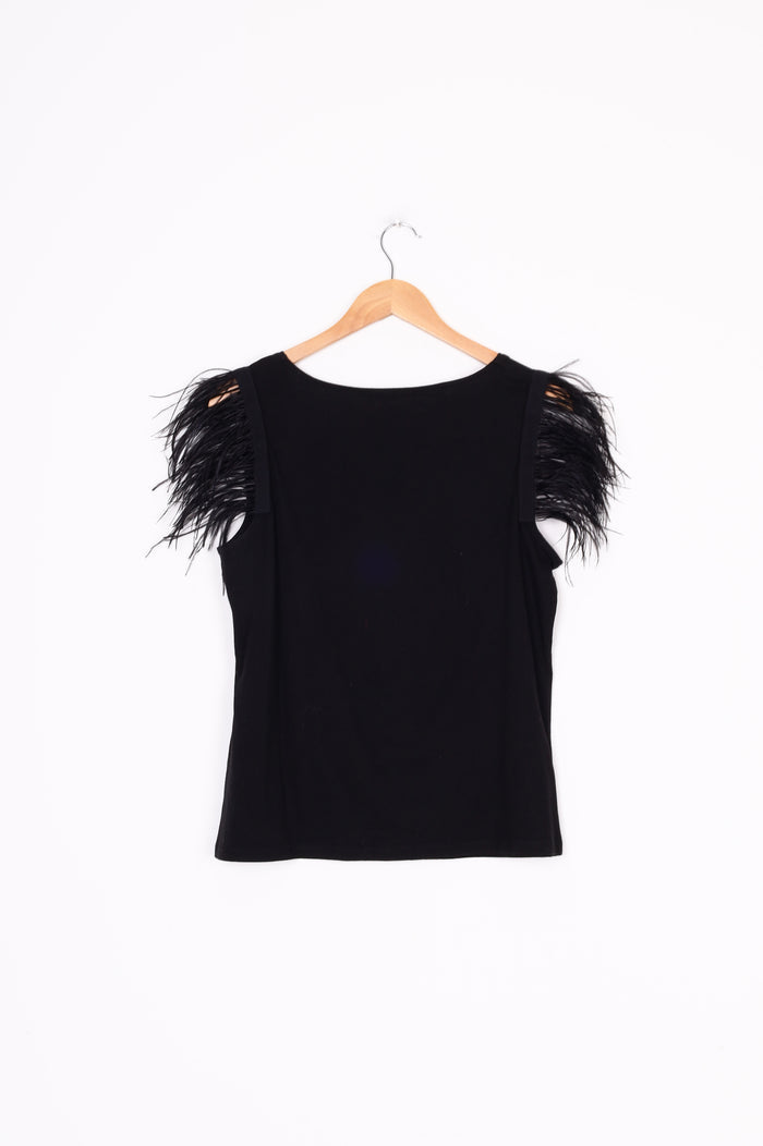 Fate + Becker Womens Black Top Size 14