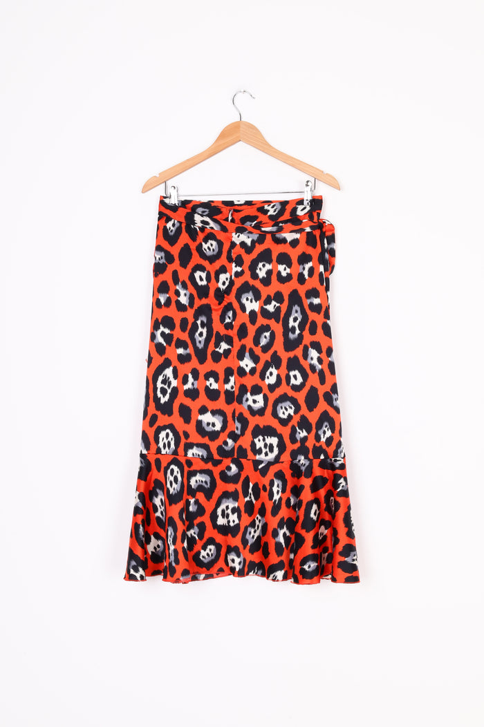 Federation Womens Orange Skirt Size 14