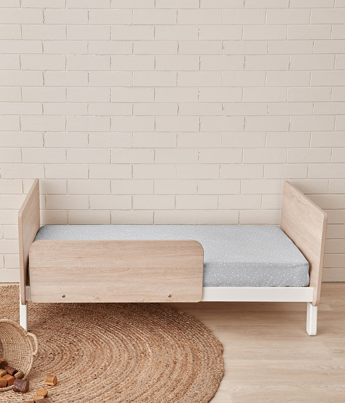 Fitted Cot/Crib Sheet Twin Pack Cotton Grey