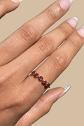 Five Stone Ring Garnet
