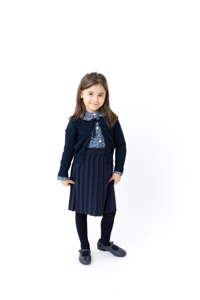 Floral Shabbat Peter Pan Collar Shirt - Girls