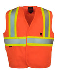 Forcefield FR 5-Point Tear-away Orange Hi Vis Safety Vest 022-TVFR5OR