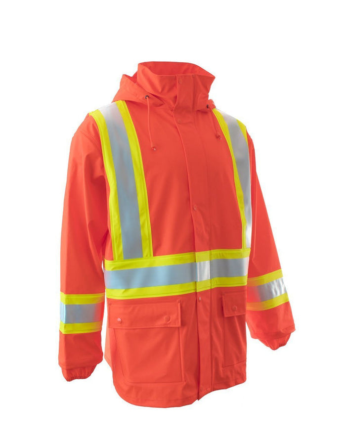 Forcefield High Visibility Orange FR Rain Jacket 023-7055