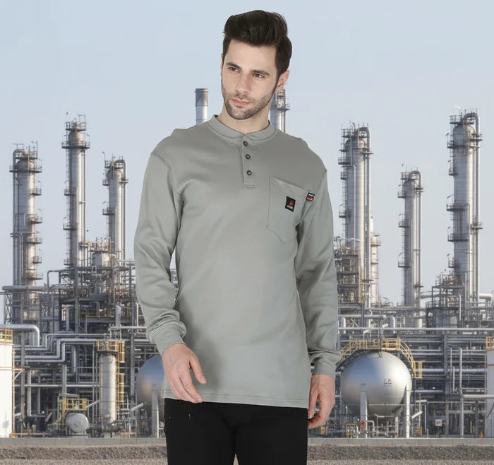 Forge FR Grey Henley Shirt MFHNLY-004-GREY