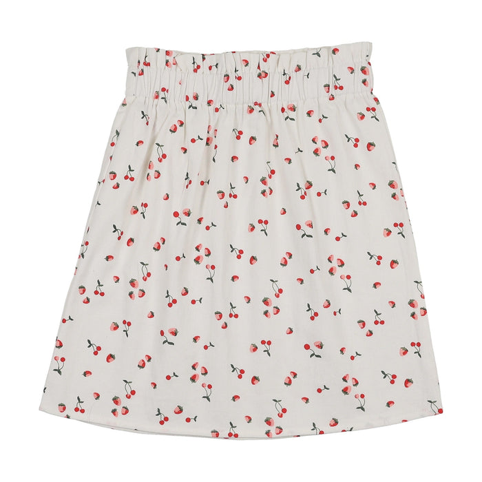 Fruit Party Denim Paperbag Skirt