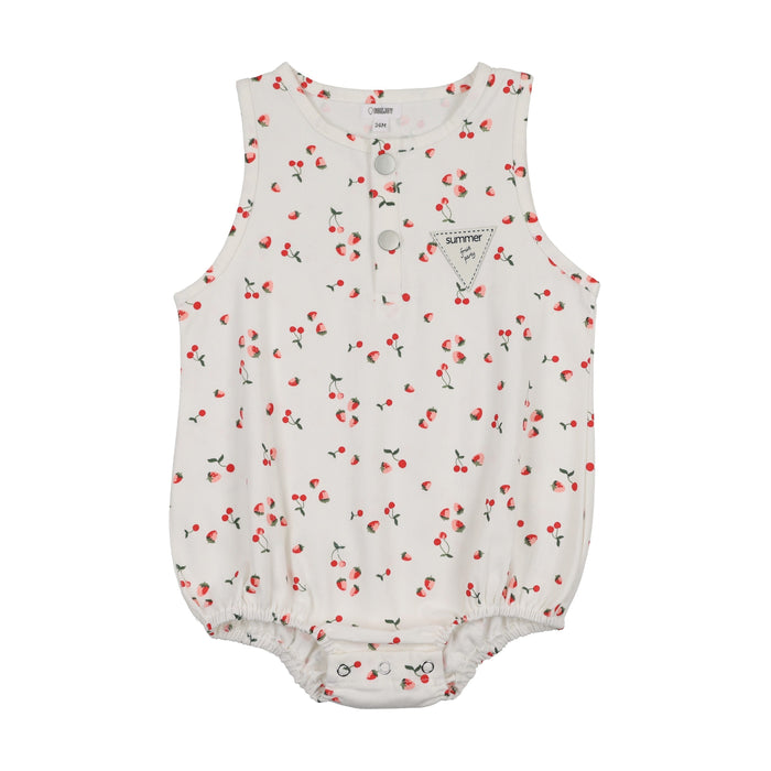 Fruit Party Denim Romper