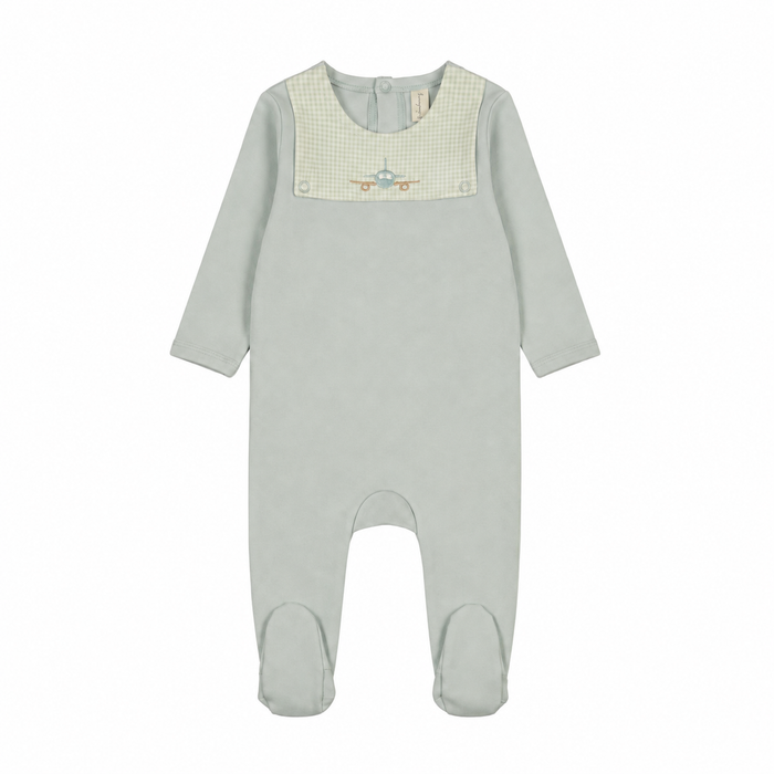 Gingham Bib Footie