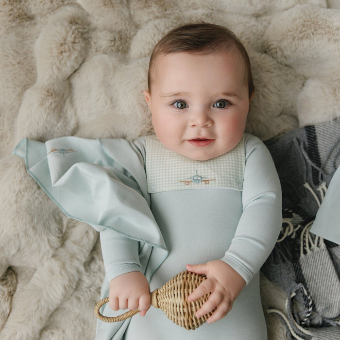 Gingham Bib Footie
