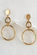 Gold Hoops Knocker Earrings