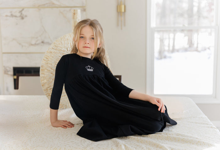 Graphic Rhinestone Jumper Robe W/ T-Shirt