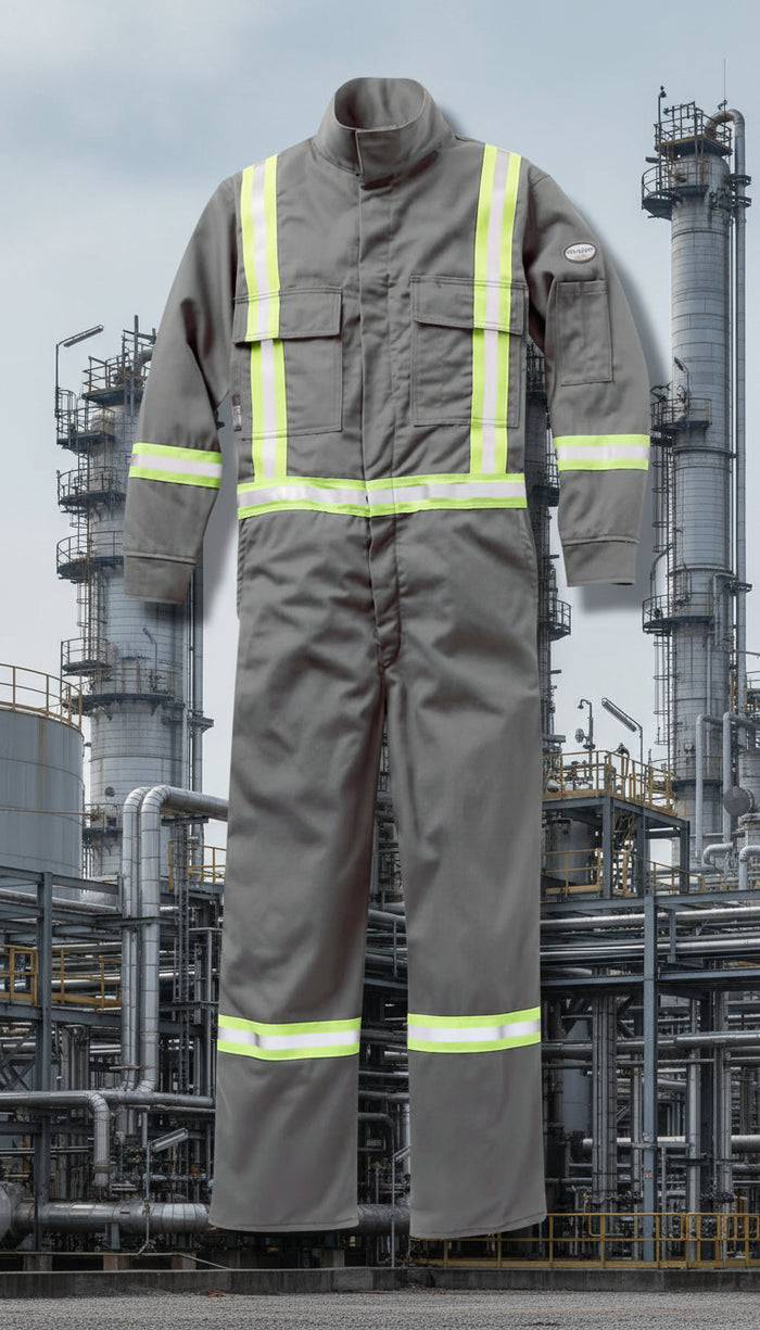 Gray Premium FR Coverall w/ 2" CSA Reflective Tape FR3305GY