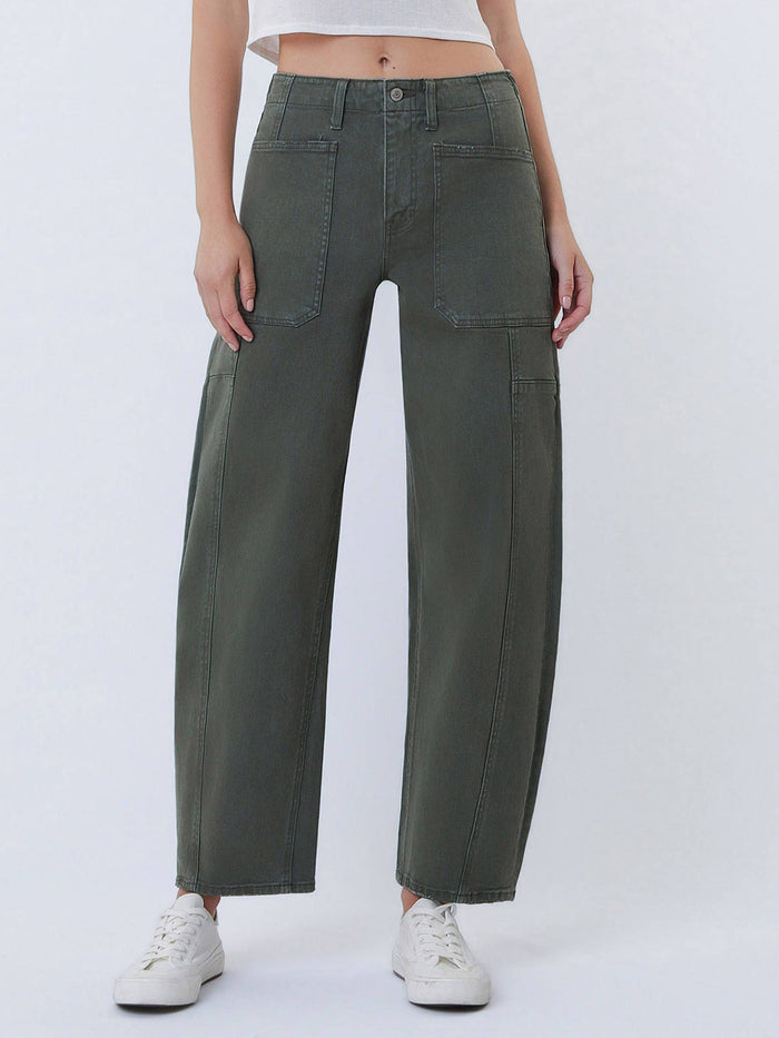 Green barrel Pant