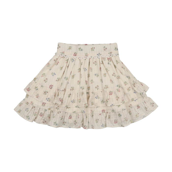 Green Floral Shirt + Skirt Set