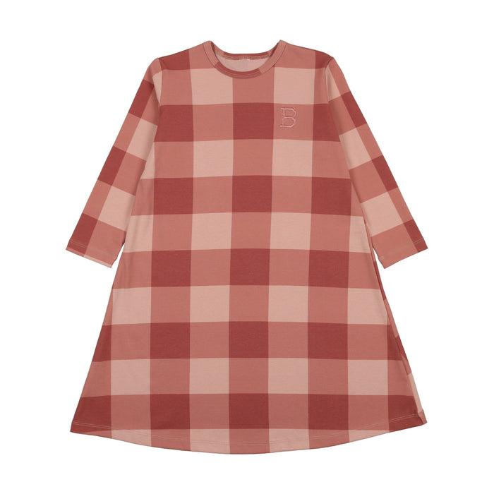 Grid Long Nightgown