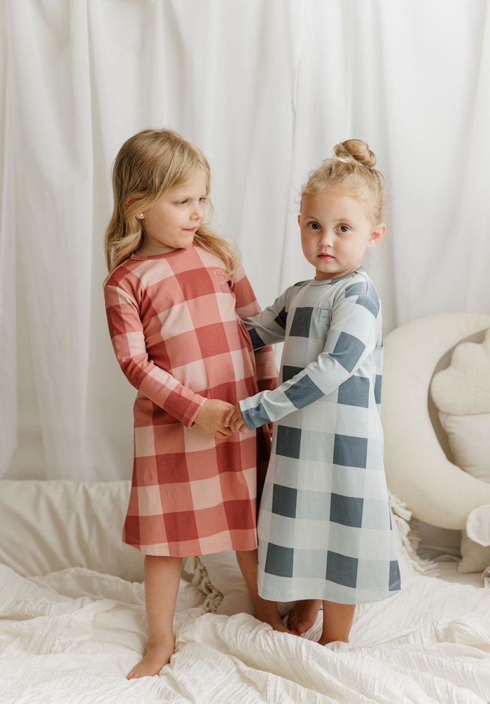 Grid Short Nightgown