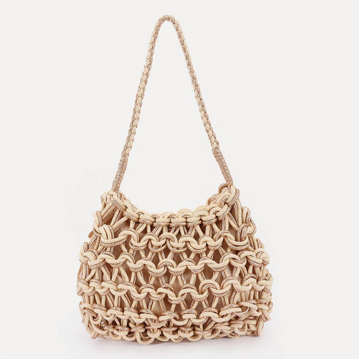 Handmade Metallic and Cotton Braided Bag: IV