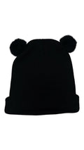 Hat With Pom Ears/Black