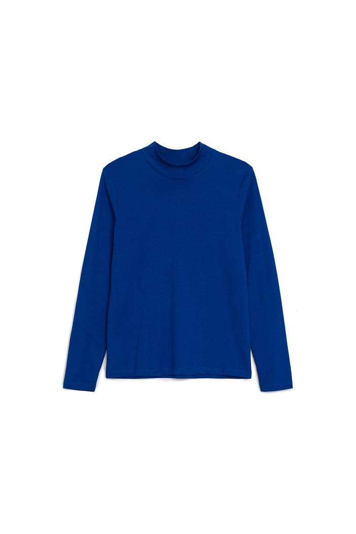 High Neck Top, Bright Blue