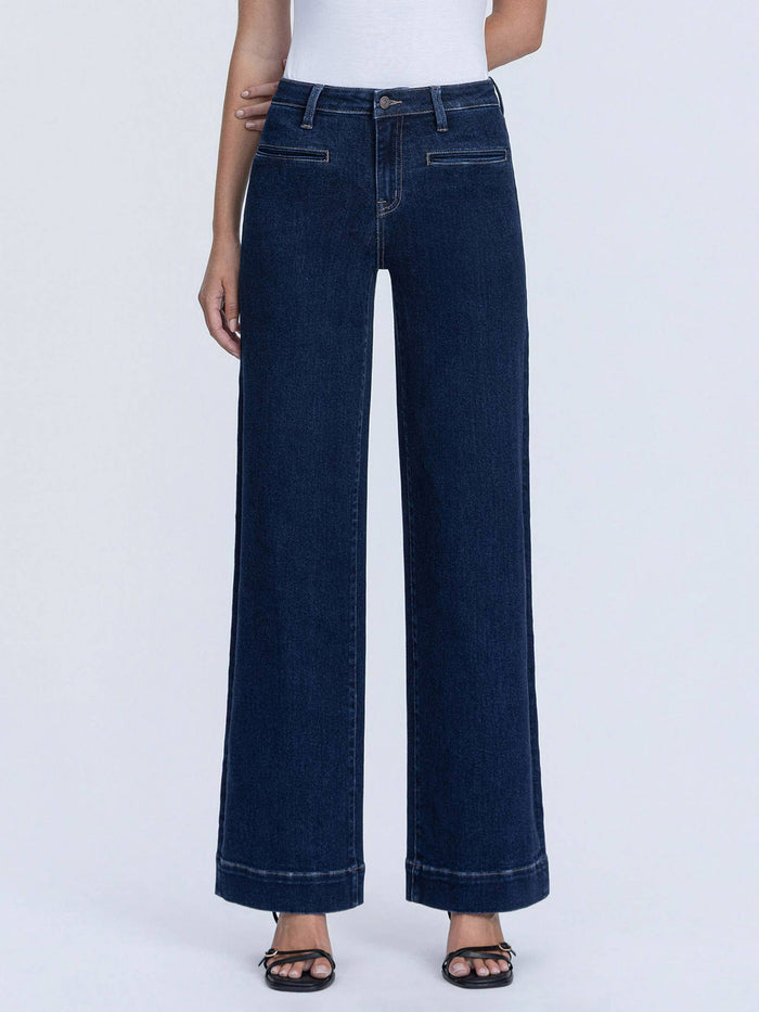 High Rise Dark Wash with Welt Pocket