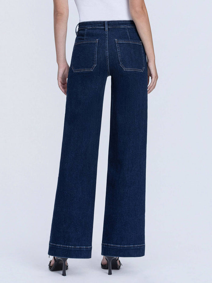 High Rise Dark Wash with Welt Pocket
