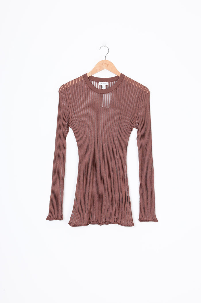 H&M Studio Womens Brown Top Size M