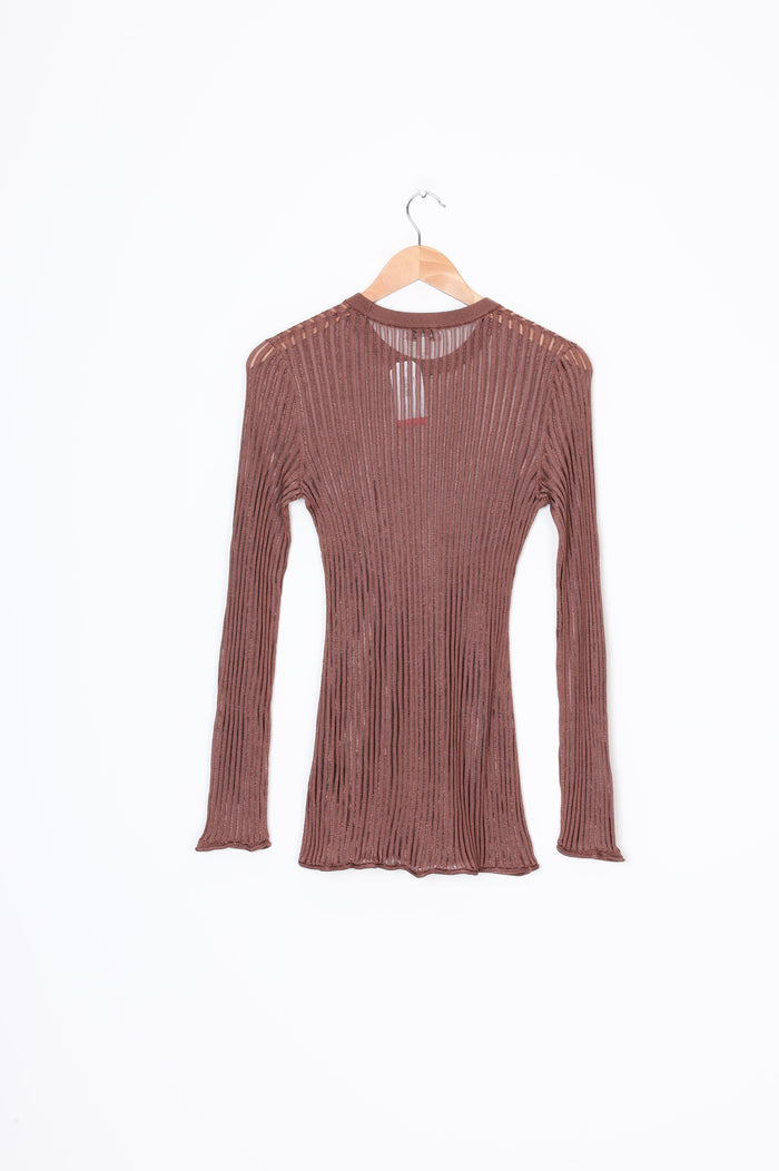 H&M Studio Womens Brown Top Size M