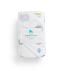 Hooded Towel Muslin White Rocket