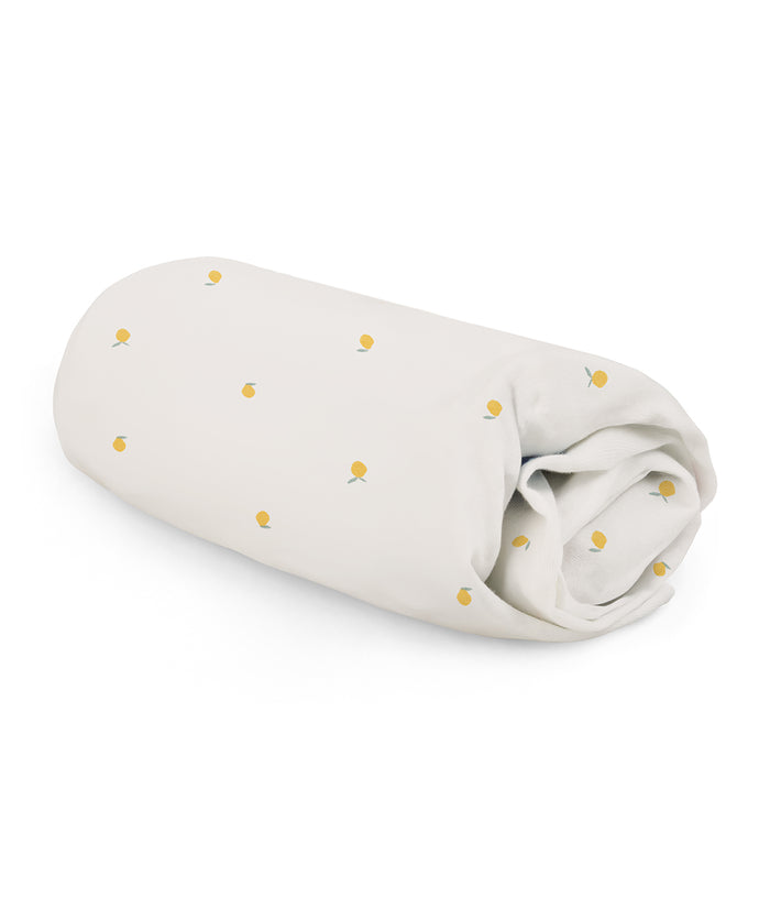 HushDry™ 2-in-1 Waterproof Fitted Cot Sheet Viscose from Bamboo Cream Lemons
