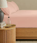 HushDry™ 2-in-1 Waterproof Fitted King Sheet Viscose from Bamboo Blush