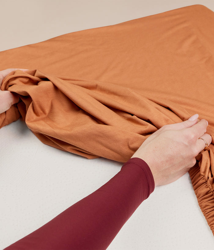 HushDry™ 2-in-1 Waterproof Fitted King Single Sheet Viscose from Bamboo Hazel