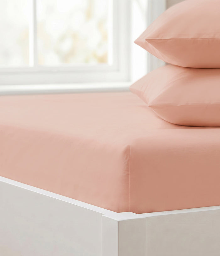 HushDry™ 2-in-1 Waterproof Fitted Queen Sheet Viscose from Bamboo Blush