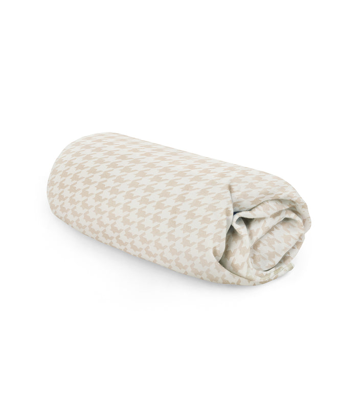 HushDry™ 2-in-1 Waterproof Fitted Queen Sheet Viscose from Bamboo Tan Houndstooth