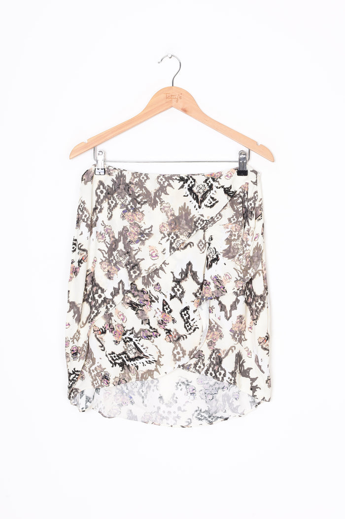 IRO Womens Cream Mini Skirt Size 42