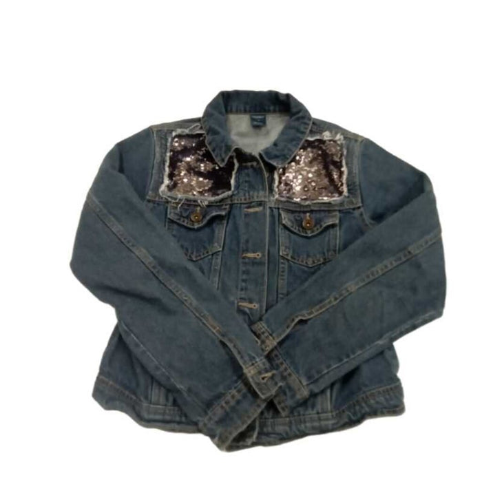 Jean Jacket with Sequin Patches