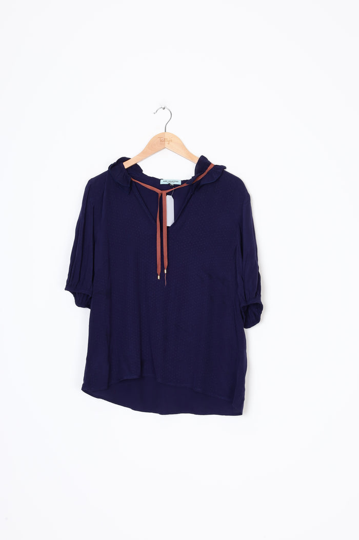 Kate Sylvester Womens Blue Top Size 12