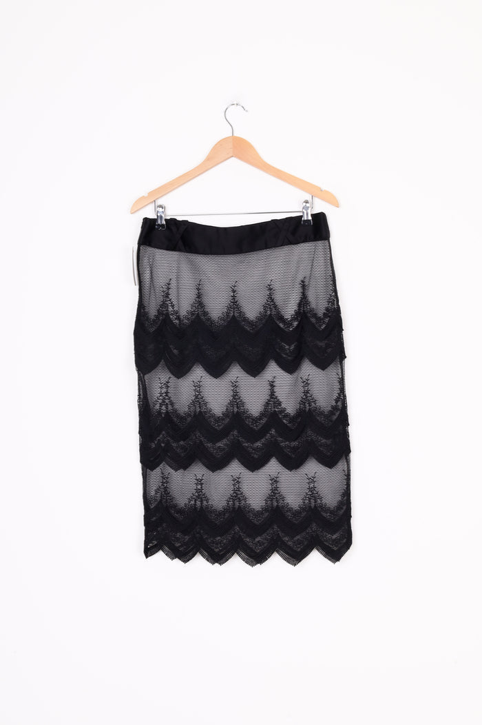 Katherine Victoria Womens Black Skirt Size 14