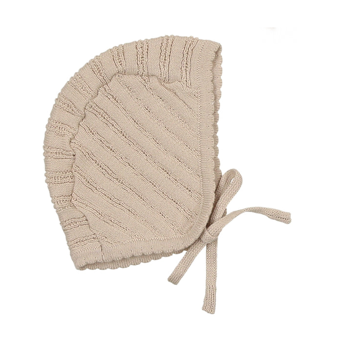 Knit Ruffle Collar Bonnet