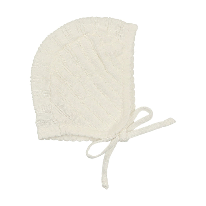 Knit Ruffle Collar Bonnet