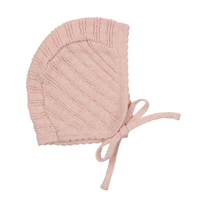 Knit Ruffle Collar Bonnet