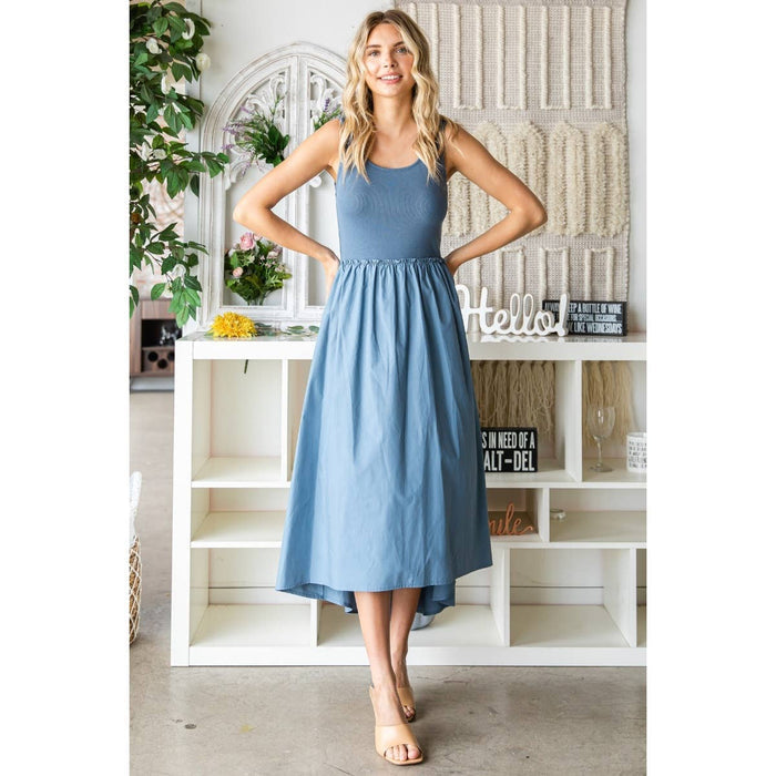 Knit top and Parachute Skirt  Dress: Olive